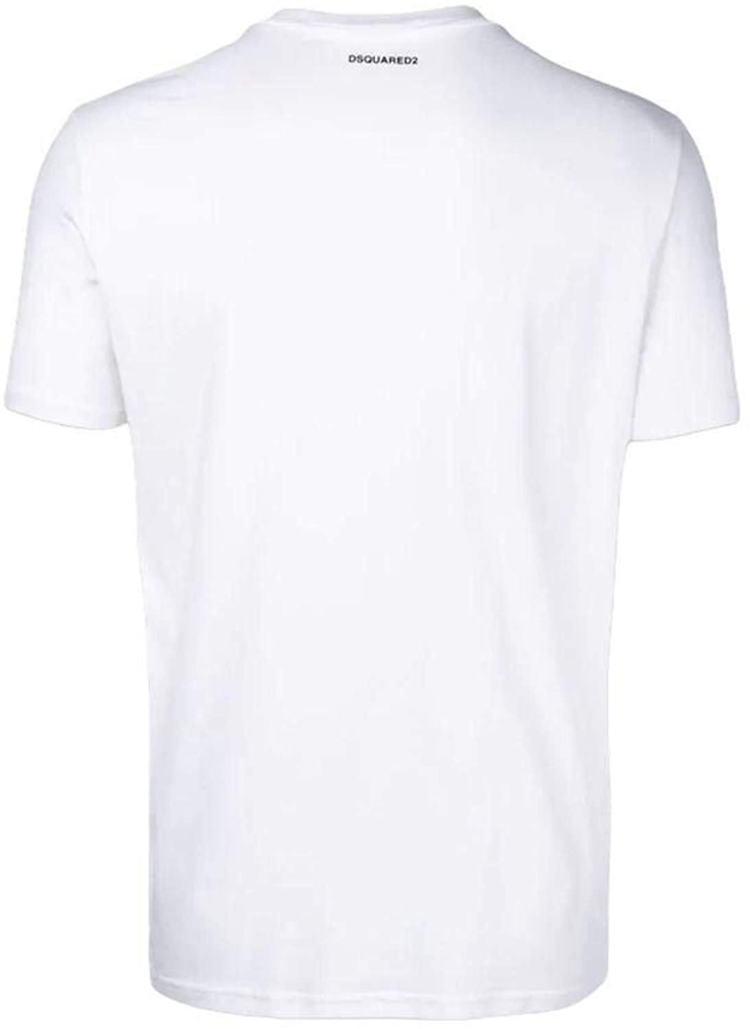 DSQUARED2 Men's Basic White T-Shirts Twin Pack - Soft Cotton Crew Neck Tees for Casual Wear & Layering | Perfect for Everyday Outfits, Gym, and Street Style