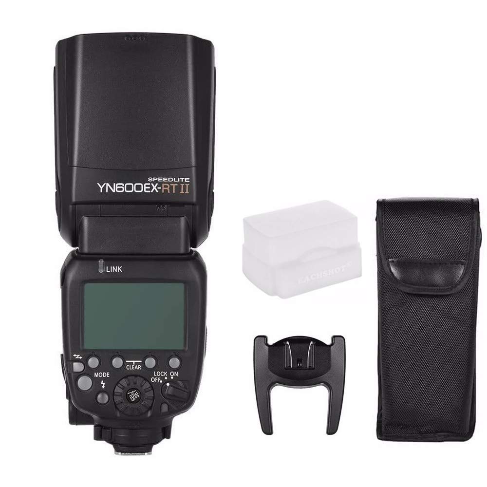 YONGNUO YN600EX-RT II Wireless Flash Speedlite for Canon | TTL & HSS Compatible | Optical Master Function | Includes EACHSHOT Diffuser | Perfect for Wedding, Portrait & Studio Photography