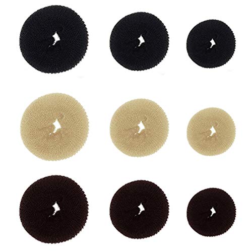 1PC Women's Donut Hair Bun Maker - Hair Doughnut Shaper Ring for Updo Styling (Coffee Brown) | Perfect for Parties, Weddings & Everyday Hairstyles