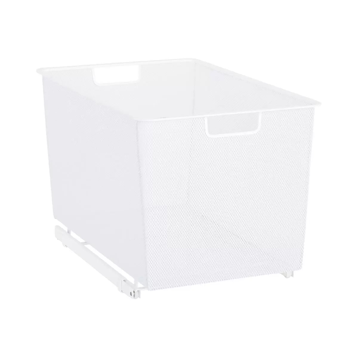 Elfa Easy Glider Medium 35cm Wide with Mesh Basket - Smooth Rolling Storage Solution for Closets, Kitchens & Offices