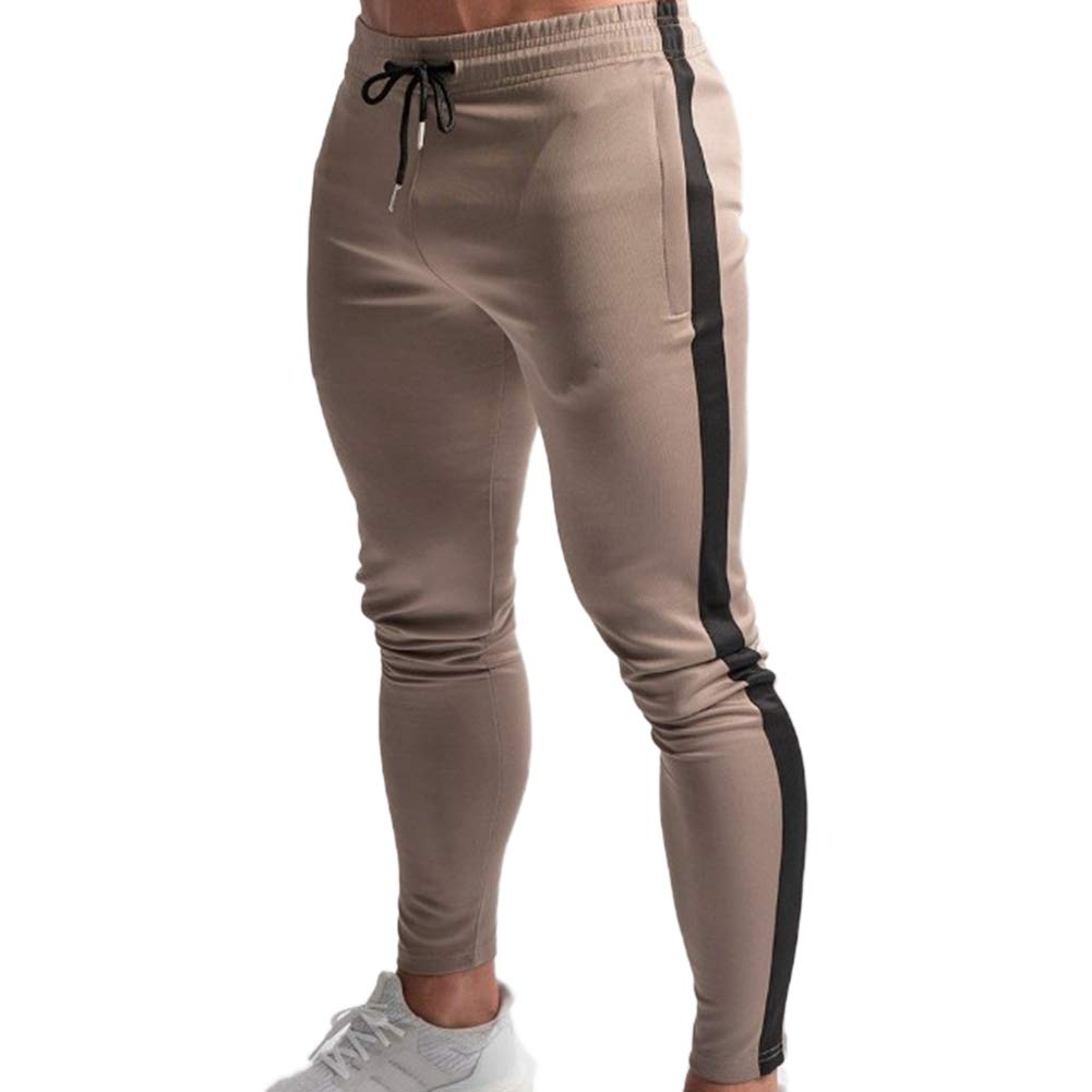 Men's Side Striped Jogger Pants - Slim Fit Athletic Sweatpants with Drawstring Waist for Running, Gym & Casual Wear