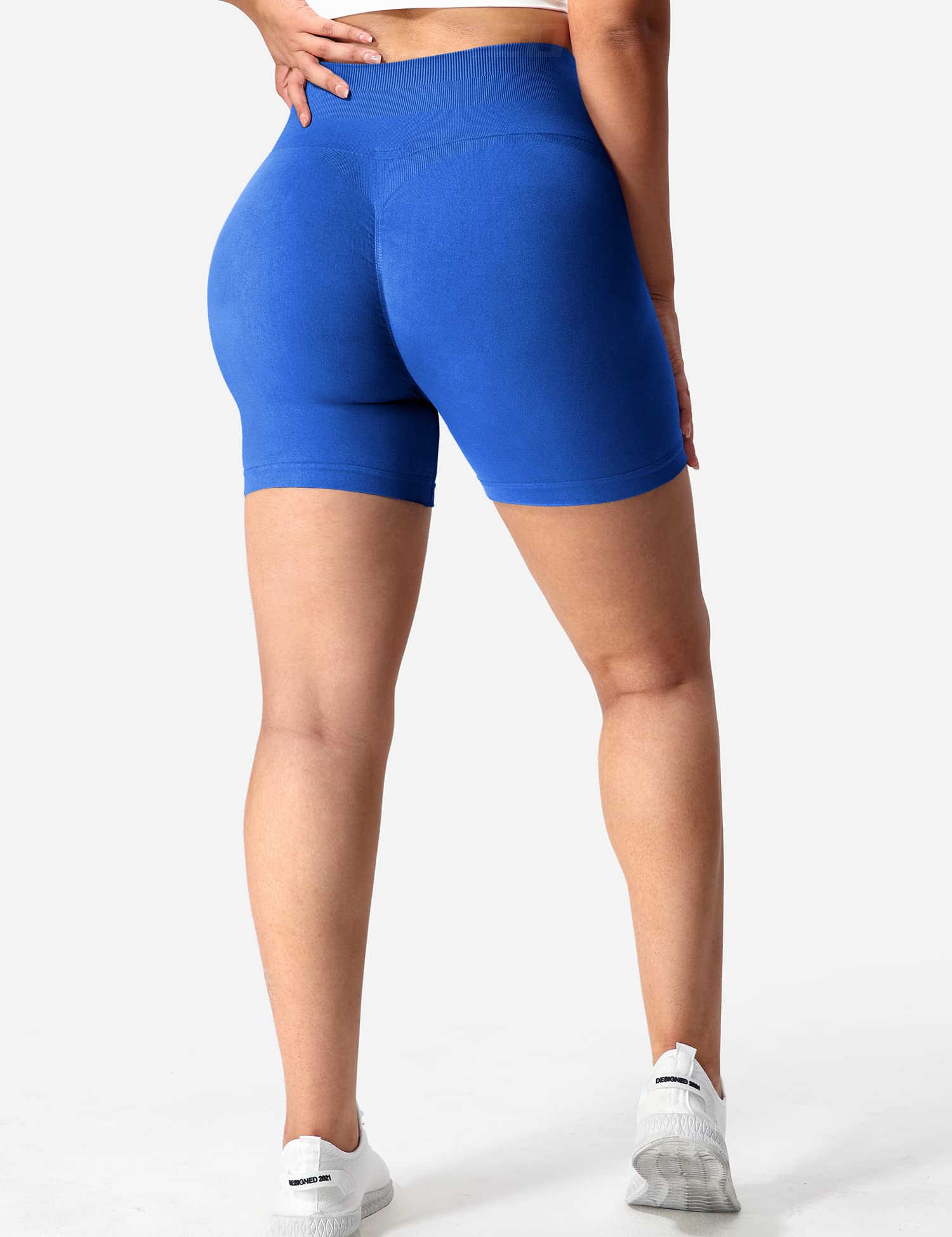 YEOREO Women's High Waisted Seamless Scrunch Workout Shorts - Running, Gym & Yoga Training - Perfect for Intense Workouts, Lounge & Active Lifestyle