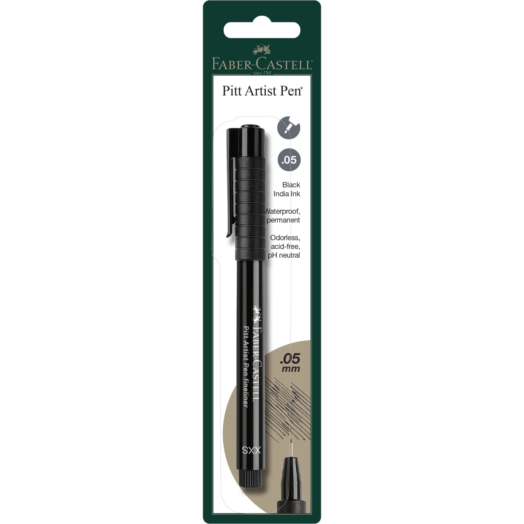 Pitt Artist Pen Extra Extra Superfine #199 Black - Fine Tip India Ink Drawing Pen for Sketching, Calligraphy & Illustration - Ideal for Artists, Designers & Crafters