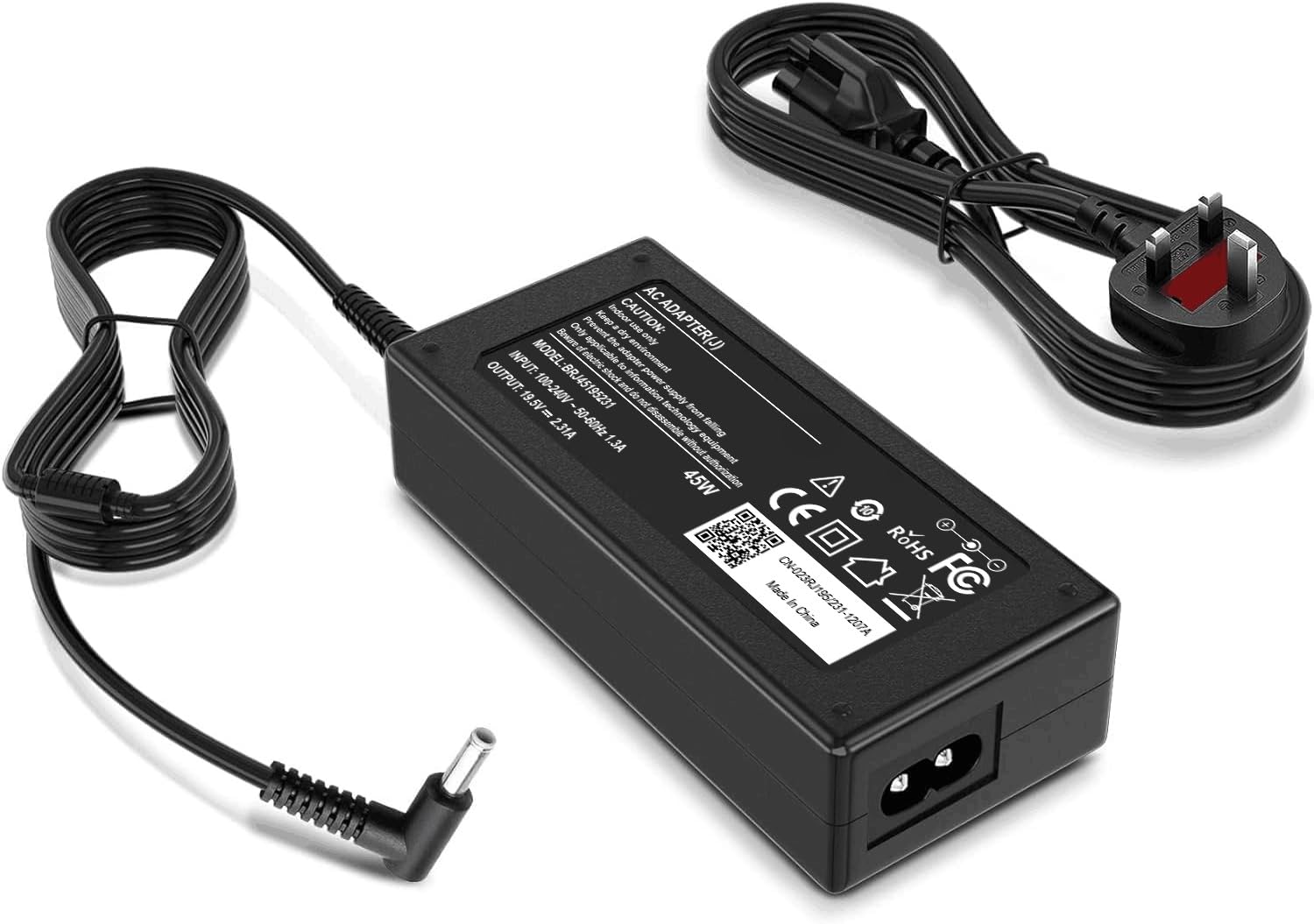 45W Laptop Charger for HP Elitebook/Chromebook/Pavilion/Envy/Spectre/Touchsmart/Probook - Replacement Power Adapter for HP 250 G7 G6/255 G7 (741727-001) [4.5x3mm] - Perfect for Home, Office & Travel Use