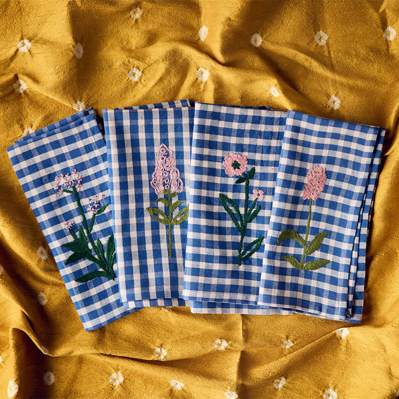 MM X Saheli Women's Napkins Set of 4 - Premium Cotton Cloth Napkins for Dining, Parties & Home Decor - Eco-Friendly Reusable Table Linens for Everyday Use & Special Occasions