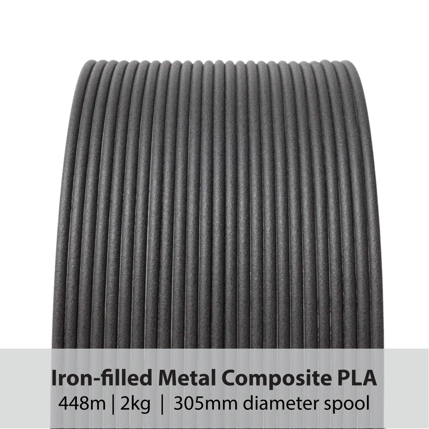 Protopasta Ferromagnetic Iron PLA 3D Printer Filament - 45% Metal-Filled Composite Filament (2kg Spool) | High-Strength Metallic PLA for Industrial Prototyping, Artistic Sculptures & DIY Projects