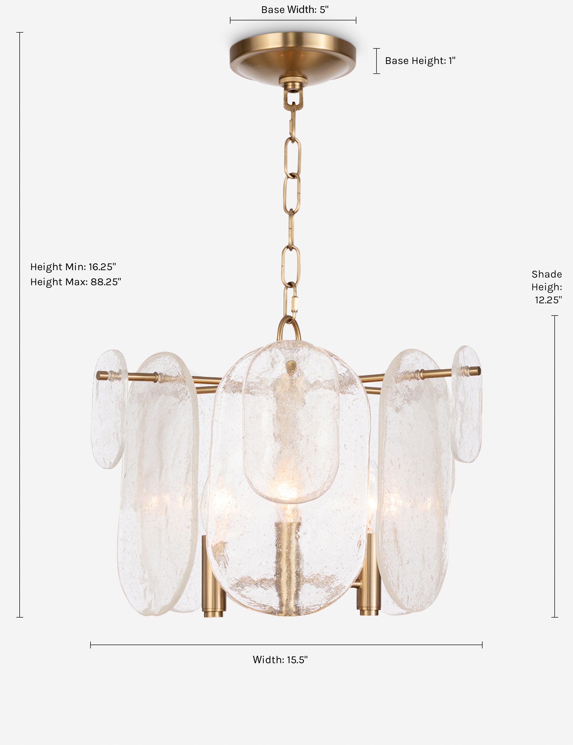 Regina Andrew Echo Pendant Light - Modern Glass Hanging Fixture for Dining Room, Kitchen Island & Bedroom Decor