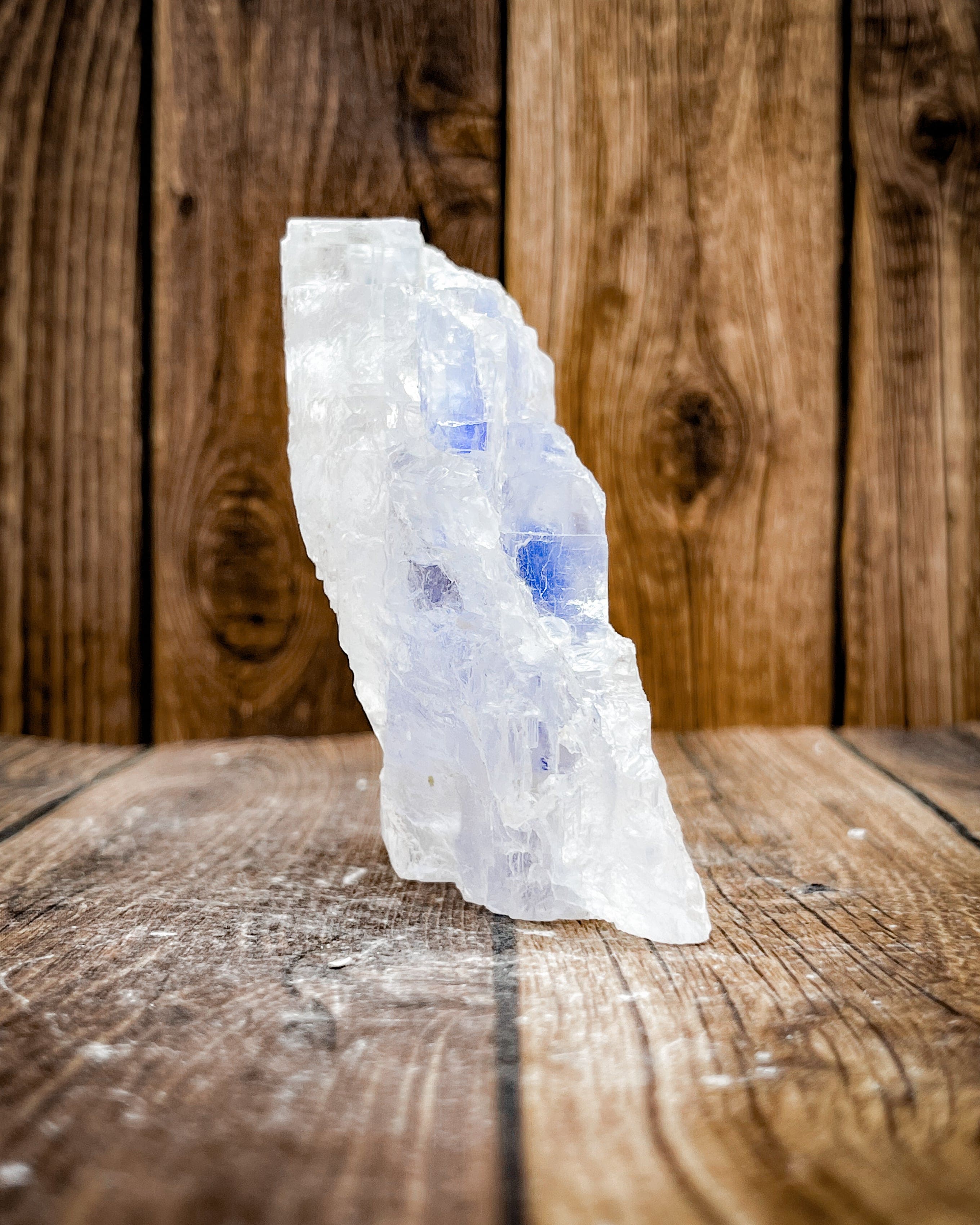 Natural Blue Halite Crystal Specimen - Rare Mineral Collectible for Home Decor, Healing & Meditation - Perfect for Display Cases, Office Desks & Spiritual Spaces