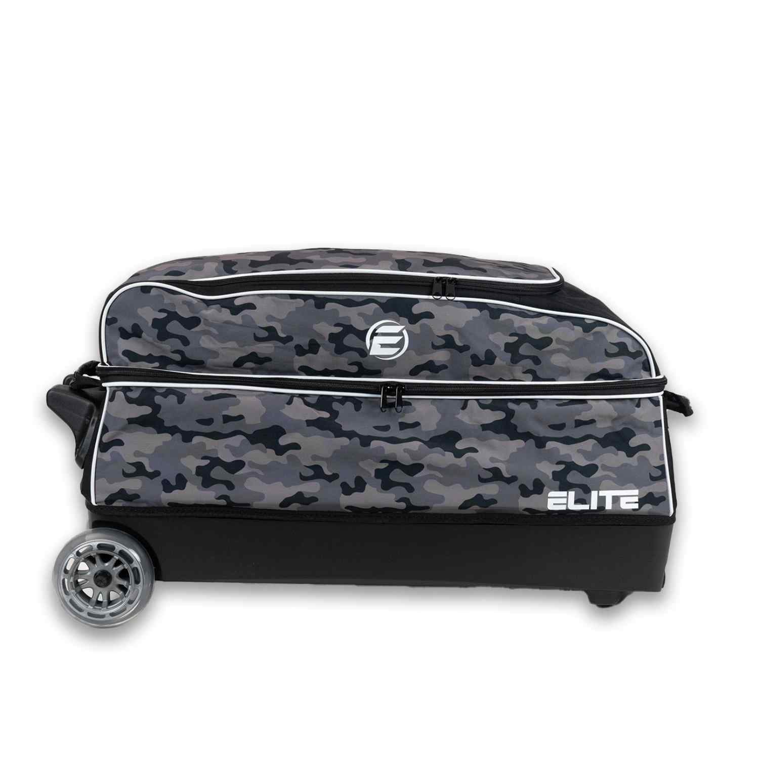 ELITE Basic Triple Roller Bowling Bag - Grey Camo Design for Men & Women | Perfect for League Play, Tournaments & Travel
