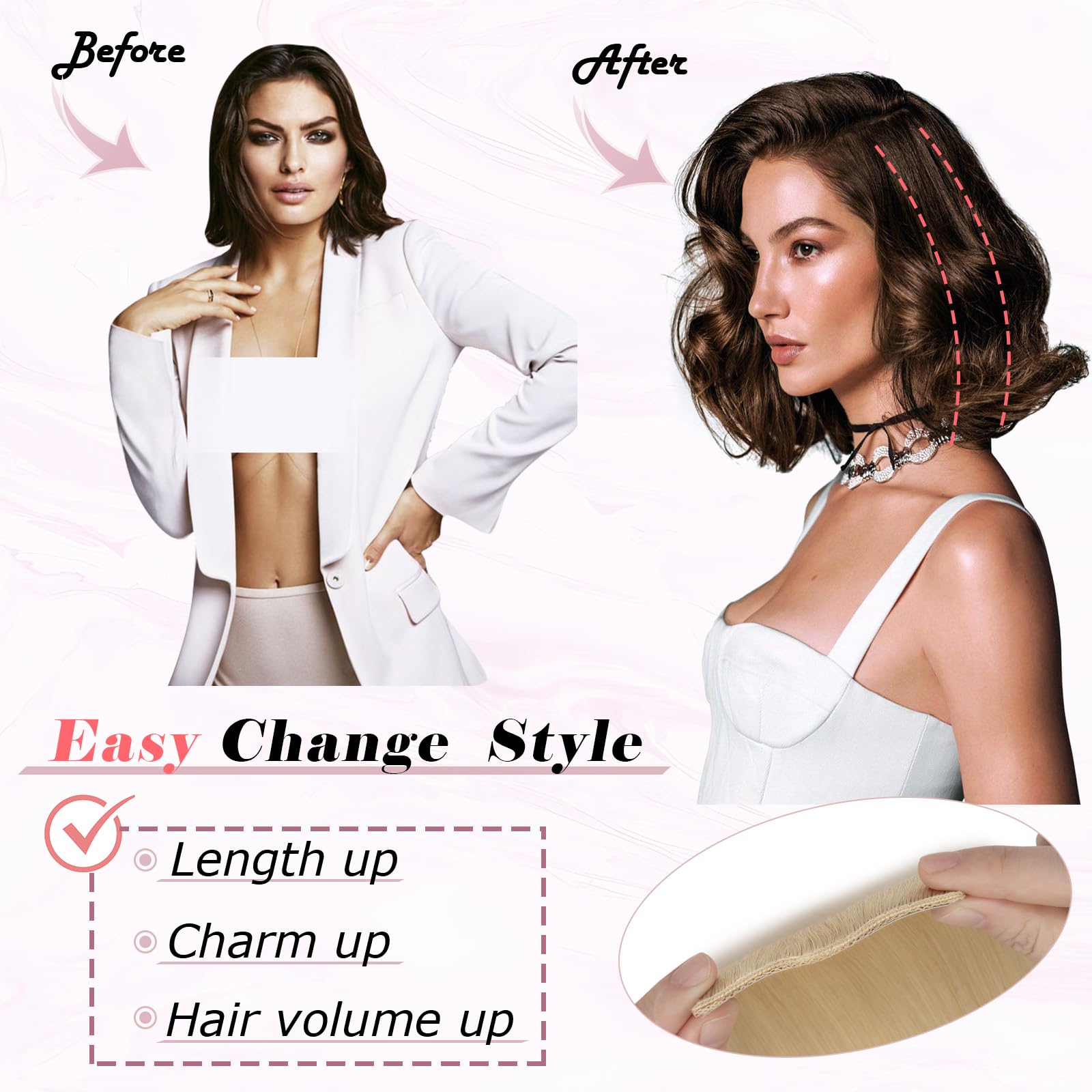 Clip In Mini Human Hair Extensions - 6