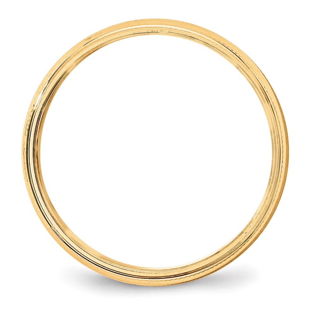 10K Yellow Gold 5mm Lightweight Milgrain Half Round Wedding Band Ring - Elegant Bridal Engagement Ring for Women, Perfect Anniversary Gift for Her - Ideal for Proposals, Weddings & Special Occasions