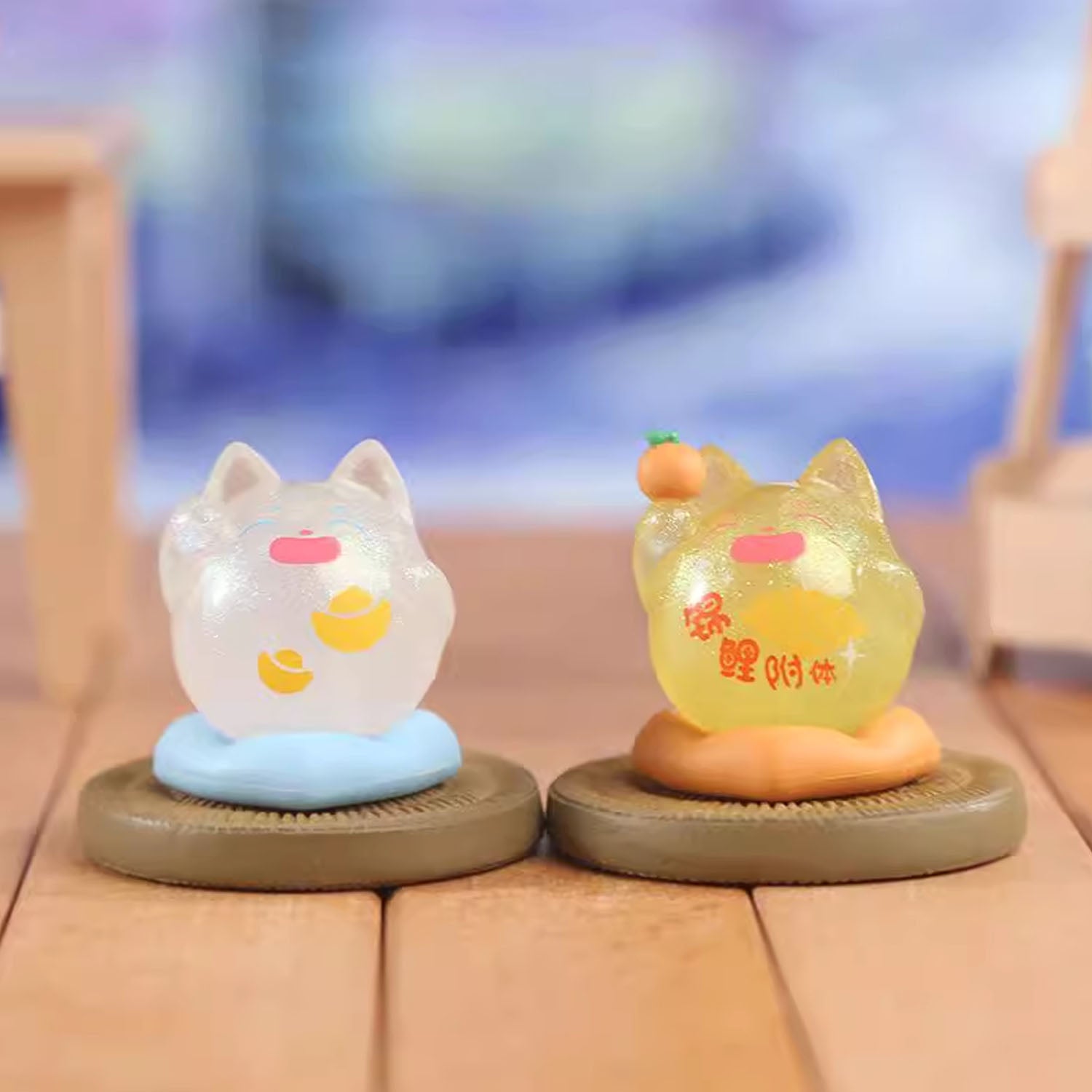 Kitty Daruma Mini Bean Scented Blind Box Toy - Cute Collectible Stress Relief Gift for Anime Fans & Office Desk Decor