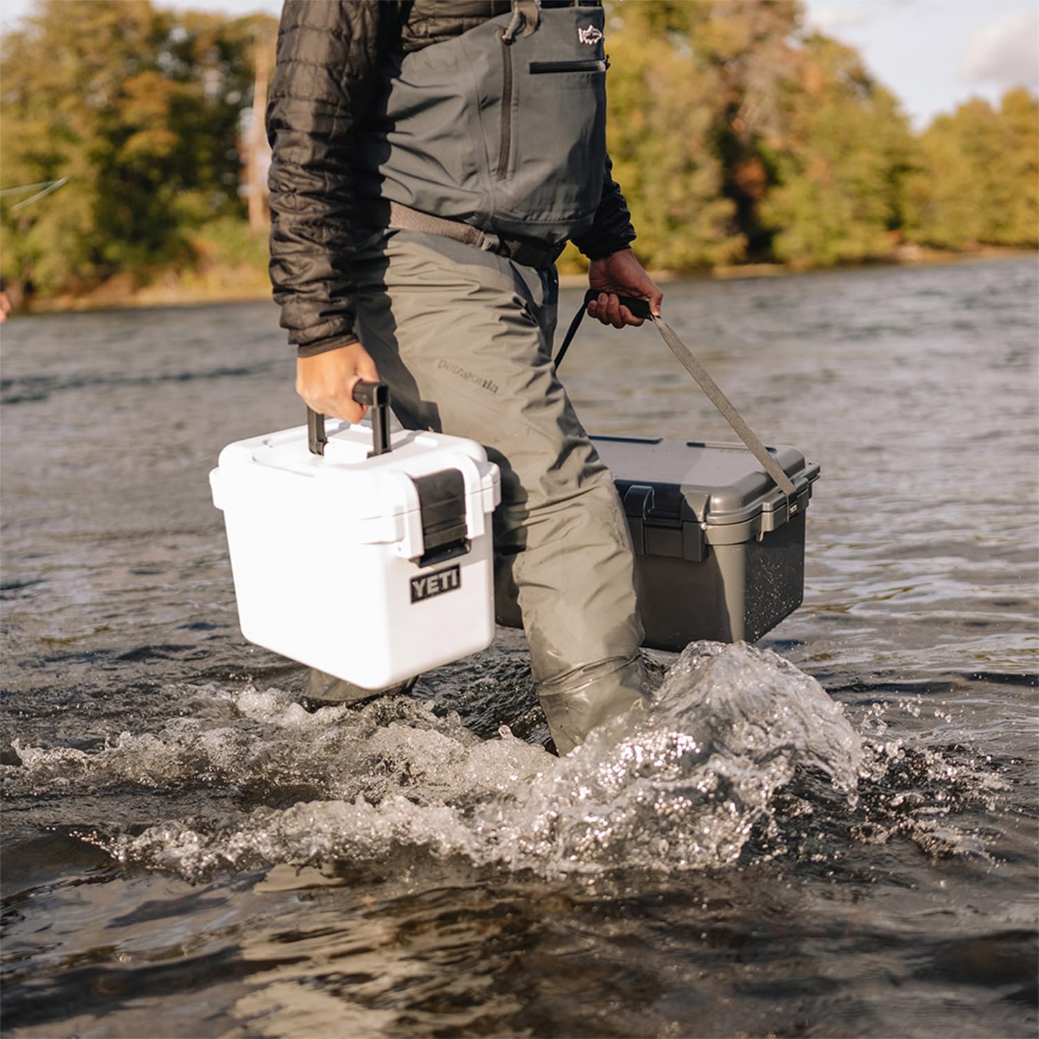 YETI LoadOut 15 GoBox Divided Cargo Case - Waterproof Storage Box for Camping, Fishing & Outdoor Gear - Canopy Green - Perfect for Travel, Hunting & Adventure Equipment Organization