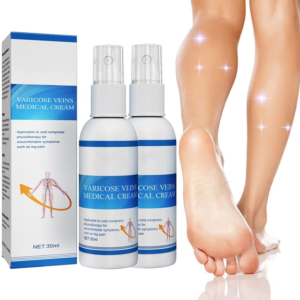 VeinFix Varicose Veins Treatment Spray - Fast Relief for Swollen Leg Veins & Spider Veins | Doctor-Recommended Leg Vein Support | Improves Circulation & Reduces Pain (2 Pack) | Perfect for Active Lifestyles, Long Workdays & Post-Workout Recovery