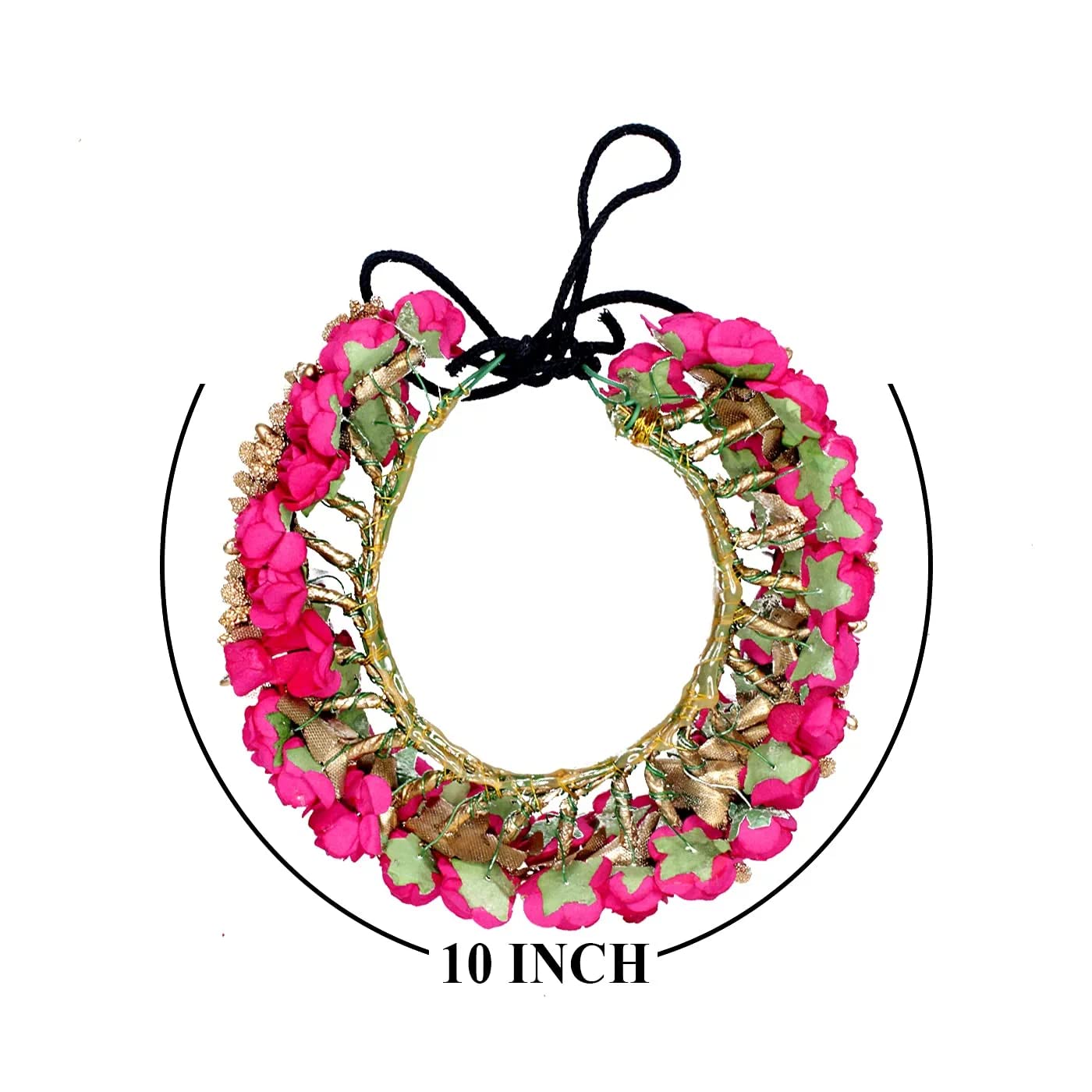 Artificial Rose Flower Hair Gajra for Women & Girls - Elegant Bridal Hair Accessory for Weddings, Parties & Special Occasions | Perfect for Indian Bridal Jewelry, Mehendi Ceremony & Festival Hairstyles