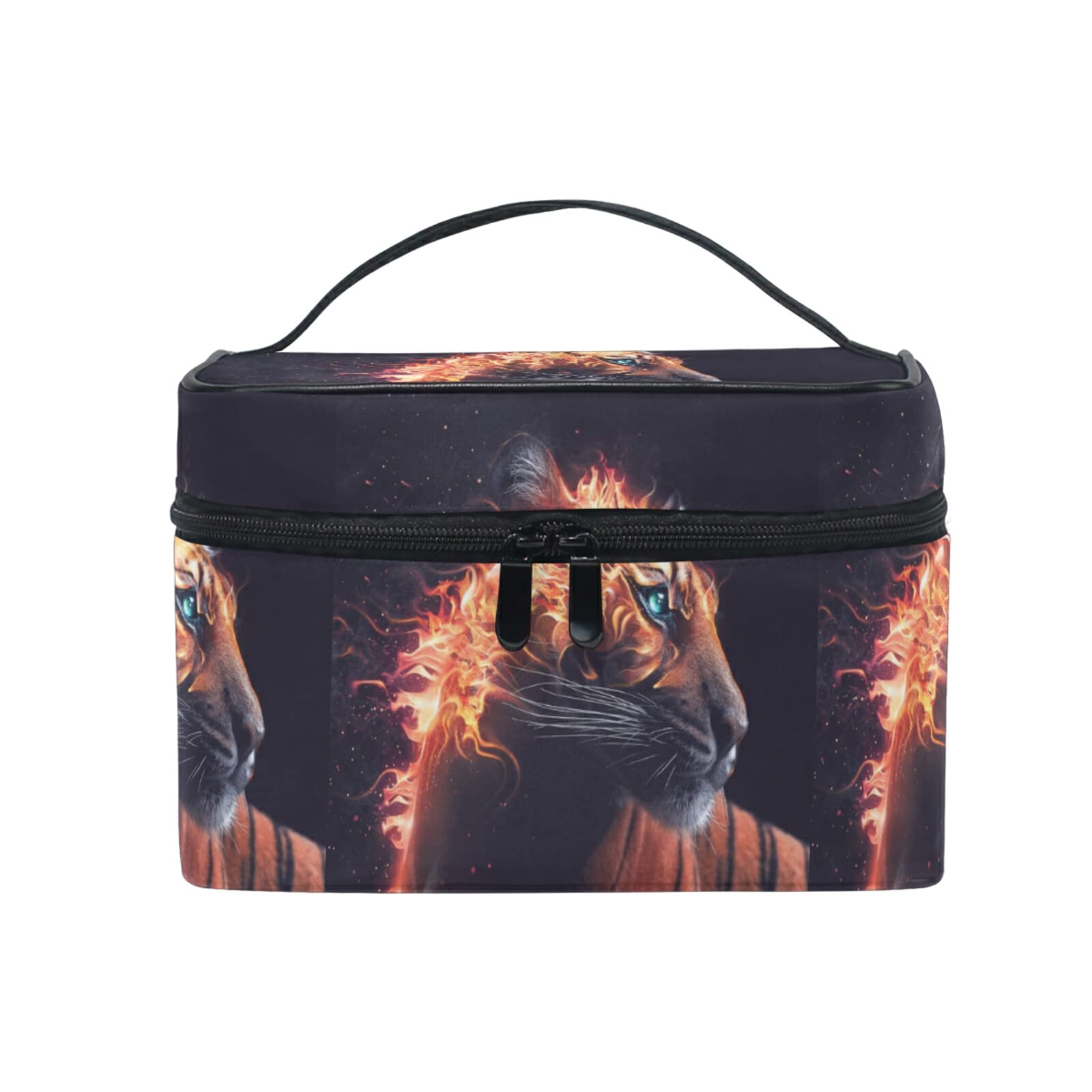 Cute Animal Tiger Makeup Bag for Women - Waterproof Cosmetic Pouch & Toiletry Travel Organizer - Perfect for Travel, Gym, and Daily Essentials Storage