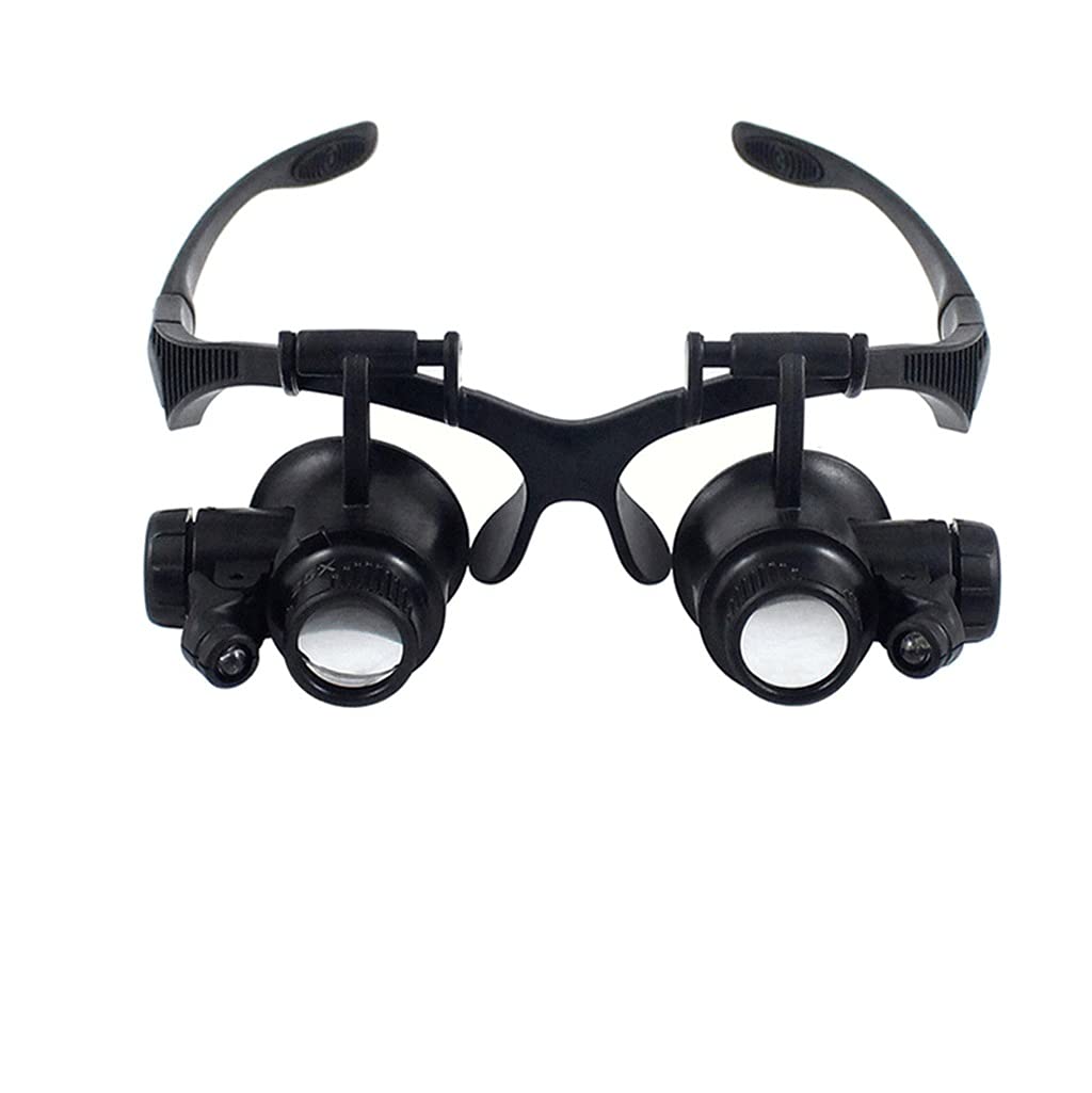 ZLHHY LED Magnifying Glasses with Headband - 3X Hands-Free Magnifier for Jewelry Repair, Watchmaking & Reading - Portable Lighted Eyewear for Hobbyists & Professionals