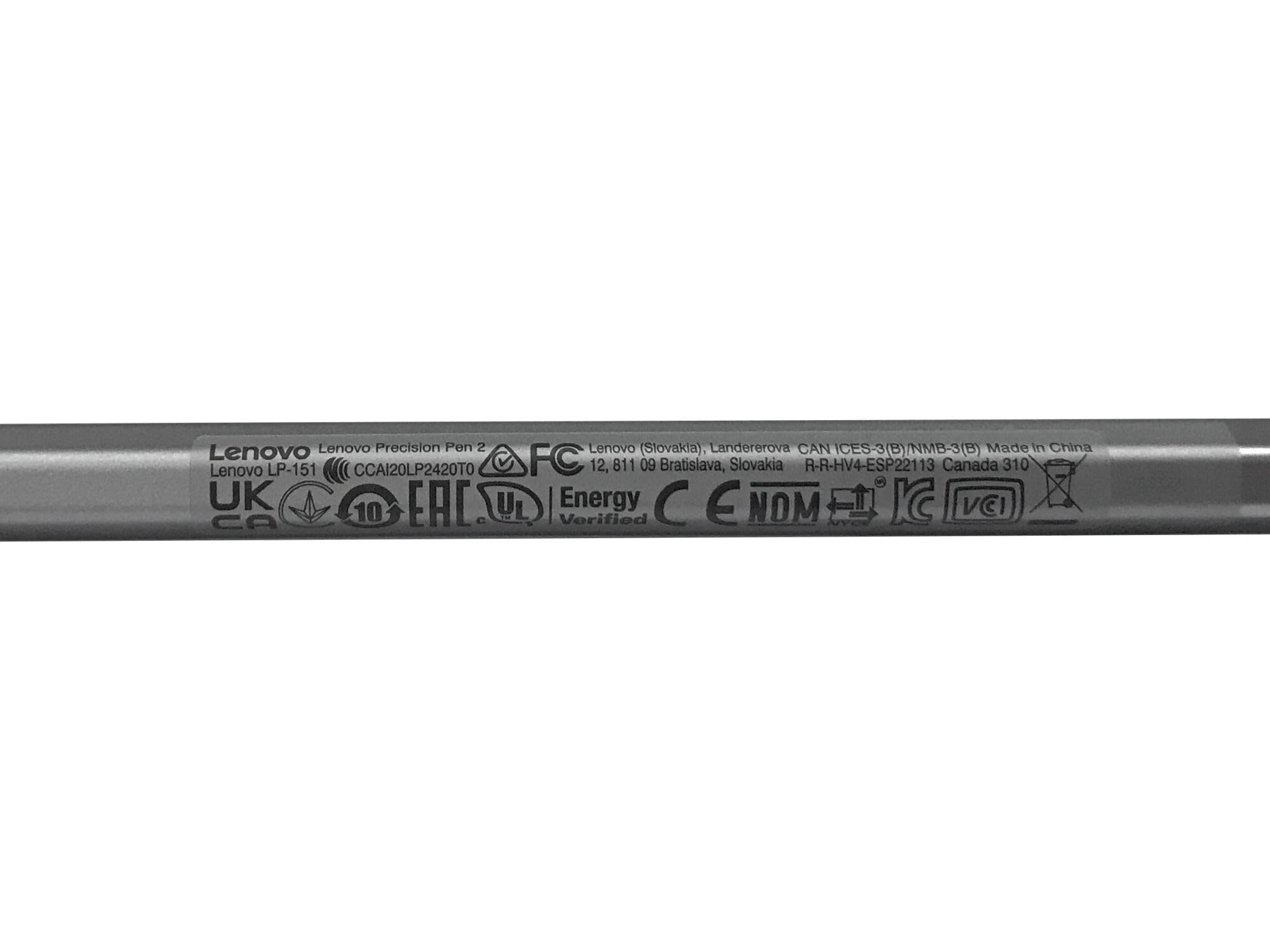 Original Lenovo Precision Pen 2 Stylus (Grey) for Tab P11 (ZA7R), P11 Gen 2 (TB350FU), P11 Plus (TB-J616F/X), Yoga Tab 11 - Digital Drawing, Note Taking & Creative Work on Android Tablets