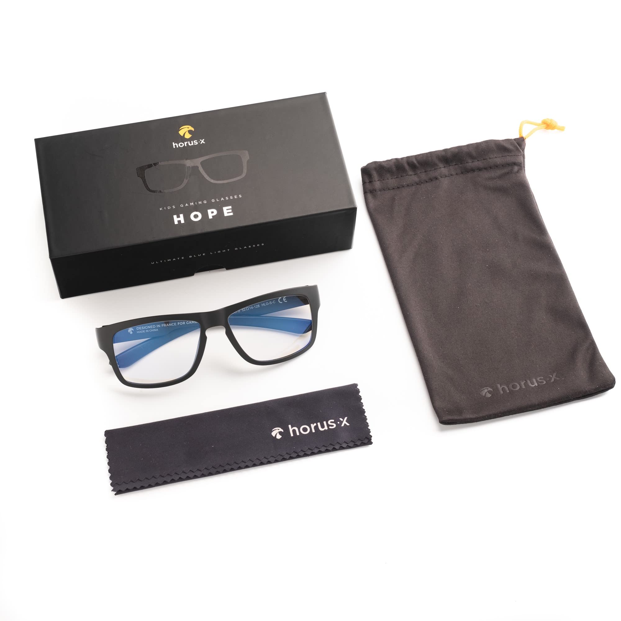Horus X Blue Light Blocking Glasses for Kids - Anti Eye Strain Computer Glasses for Boys & Girls | Clear Lens | Perfect for Online Classes, Gaming & Screen Time Protection