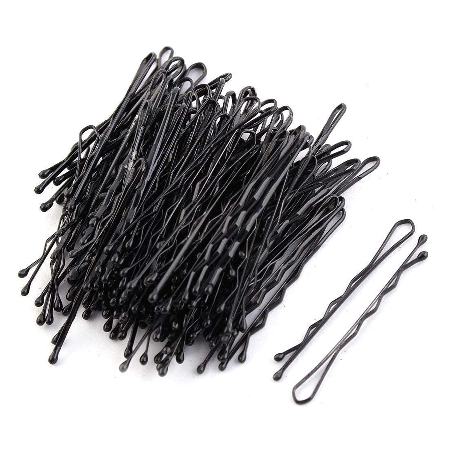 HRBS 120-Piece Decorative Bobby Pins for Women - Metallic Hair Barrettes & Styling Clips for Girls, Ladies - Wedding & Party Hair Accessories (Black) - Perfect for Bridal Hairstyles, Prom, and Everyday Elegant Looks