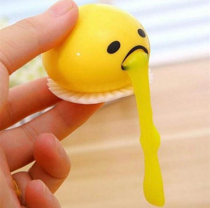 Vomit Egg Squishy Toy - Stress Relief & Sensory Fidget Toy for Kids & Adults - Fun Party Favor, Classroom Reward, Anxiety Relief, and Desk Decor