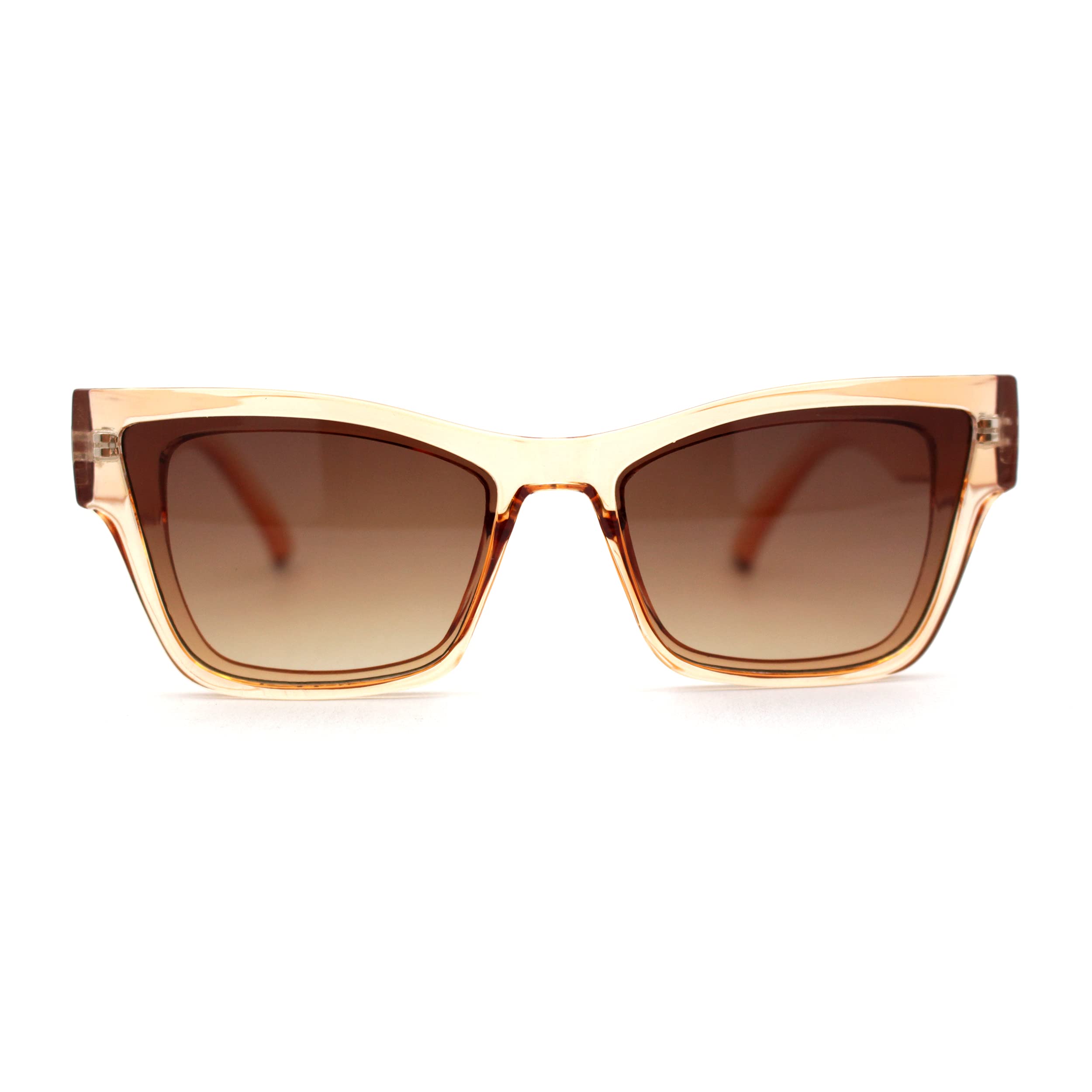 Vintage Cat Eye Sunglasses for Women - Thick Horn Rim Retro Style with Inset Lenses | Perfect for Beach, Driving & Fashion Accessories