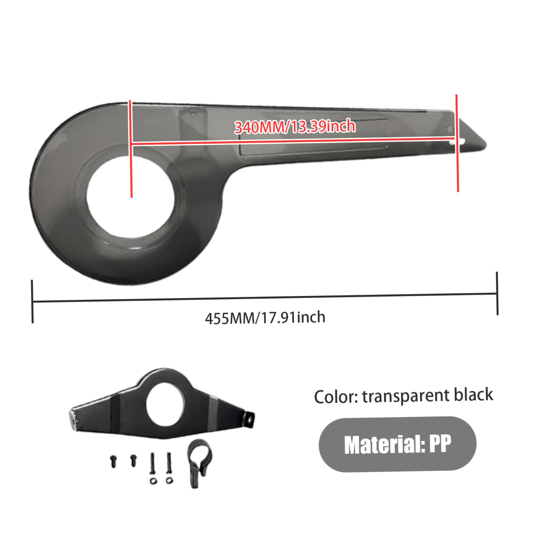 Universal Bike Chain Guard for 32-36 Teeth - Durable Transparent Black Bicycle Chain Cover for Kids & Adults - Perfect for Mountain Bikes, Road Bikes & Commuter Bikes - Essential Bike Accessories for Safety & Protection