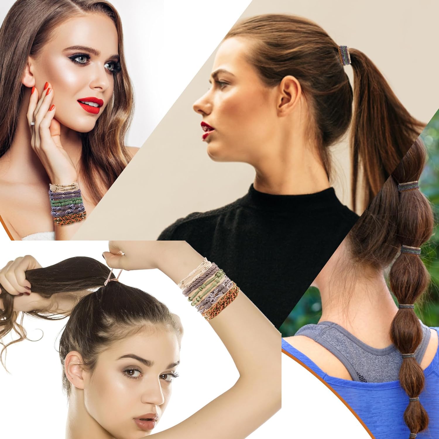 1223 PCS Women's Hair Accessories Set - 4.3 Inch Hair Claws Clips, Boho Hair Ties Bracelet, No Damage Hair Elastics, Bobby Pins & Metal Headbands for Women | Perfect for Daily Use, Parties, Weddings and Special Occasions