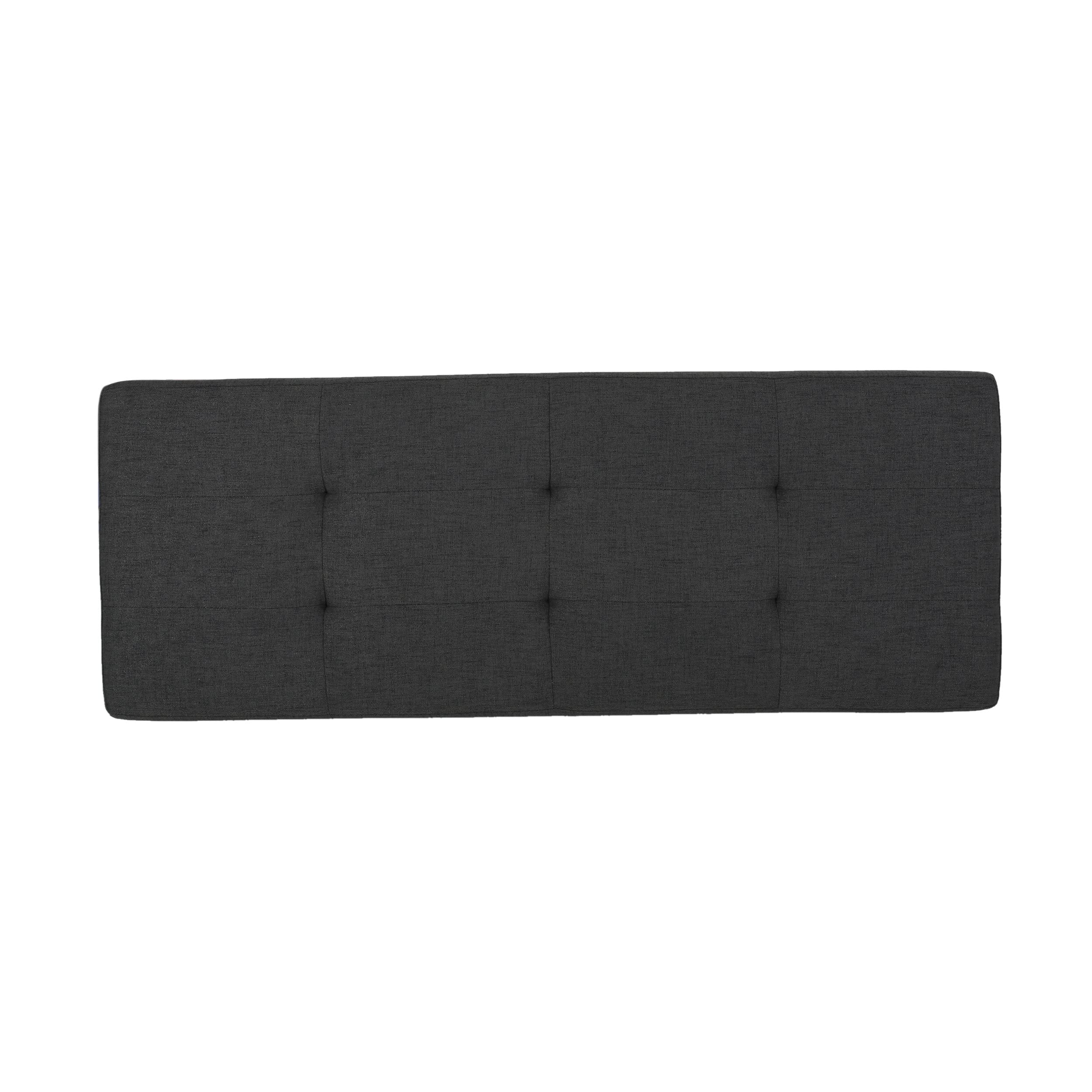 Christopher Knight Home Obert Ottoman - Dark Gray Storage Bench with Tufted Upholstery | Perfect for Living Room, Bedroom & Entryway Seating & Organization