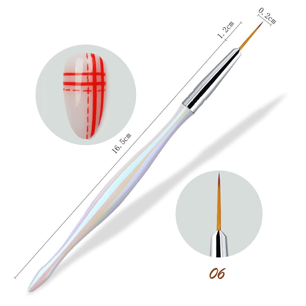 Professional Nail Art Brush Set - Aurora Series for Acrylic, Gel & Nail Design | Perfect for Home Manicure, Salon & DIY Nail Art