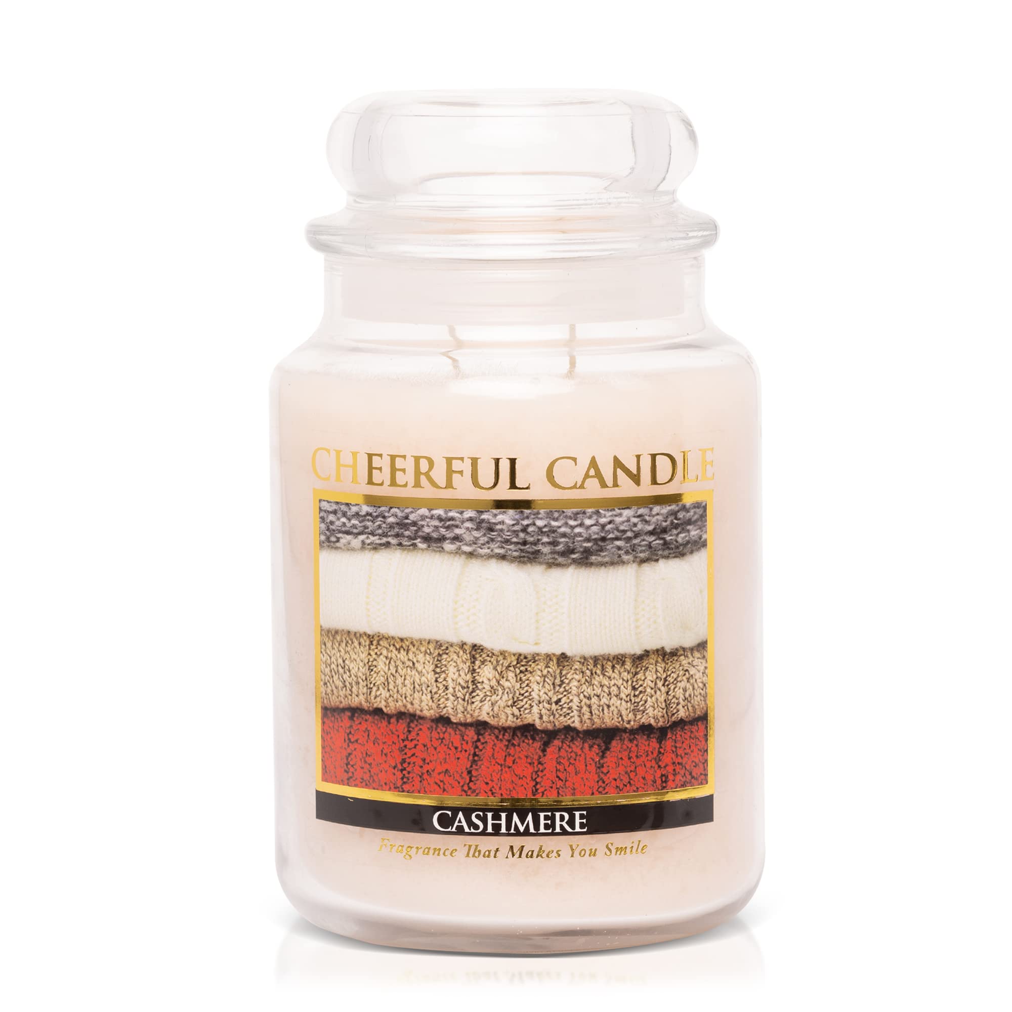 24oz Scented Cashmere Candle Jar - 135 Hours Burn Time, Luxury Home Fragrance Gift for Women - Perfect for Relaxation, Spa Days & Romantic Ambience
