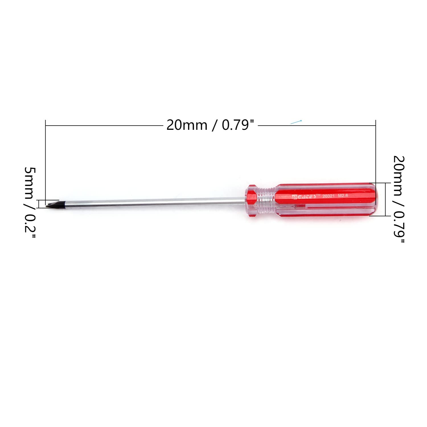 Auniwaig Magnetic Spanner Screwdriver Set - U Tip Screwdriver with Cr-V Steel 2.6mm Tip & Non-Slip Plastic Handle - Perfect for DIY, Automotive Repair, Electronics, Furniture Assembly & Home Maintenance