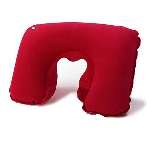 IRIS Inflatable Travel Neck Pillow - U-Shaped Portable Air Pillow for Head & Neck Support - Perfect for Airplane, Car, Train & Bus Travel - Compact 14 x 9 x 4 Inch Size - Great for Long Flights, Road Trips & Commuting