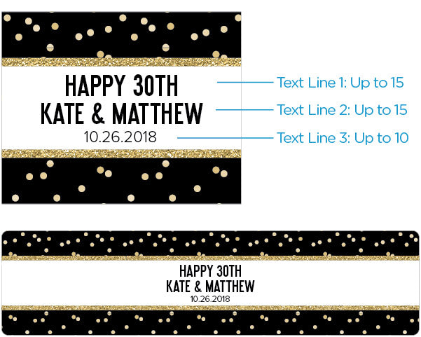 Custom Water Bottle Labels for Parties - Personalized Name Stickers for Weddings, Birthdays & Events - Perfect for DIY Favors, Gifts & Drink Identification