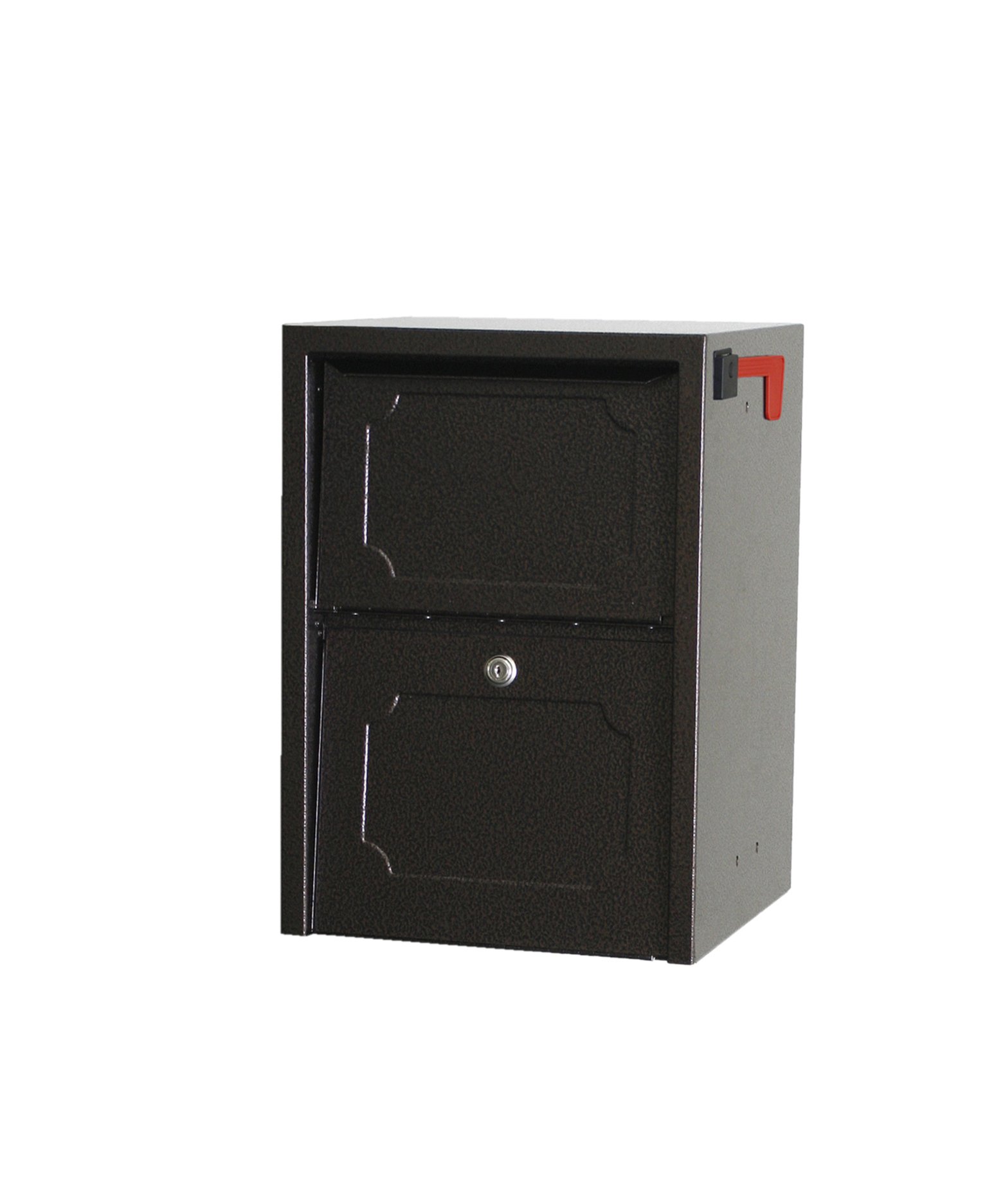 dVault® Weekend Away Vault DVJR0060 - Secure Locking Mailbox with Top Mount & Above Ground Post - Copper Vein Finish - Perfect for Homes, Apartments & Vacation Properties