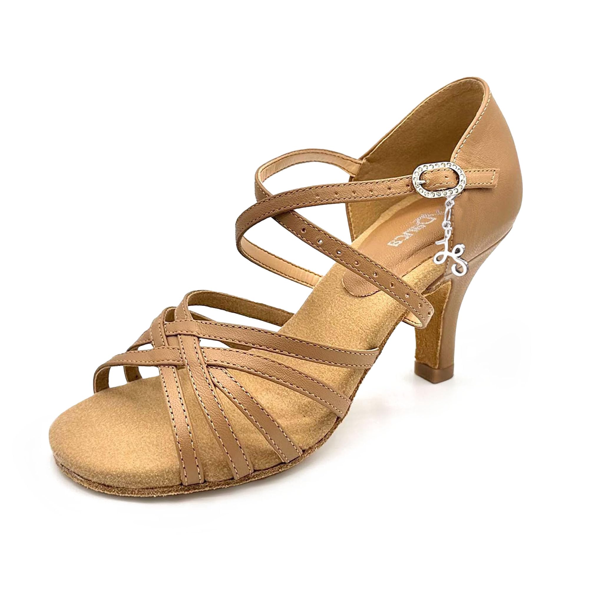 Lacey Schwimmer Professional Ballroom Dance Shoes for Women - 3 Inch Heel Open Toe Latin Cha Cha Shoes for Competition & Practice - Perfect for Salsa, Tango, and Social Dancing