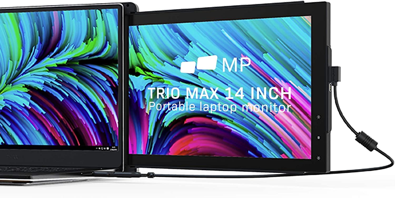 Mobile Pixels Trio Max 14'' Full HD IPS Portable Monitor - USB-C/USB-A Powered Dual/Triple Screen for Laptops - Compatible with Windows, Mac OS, Android & Nintendo Switch - Perfect for Work, Gaming & Travel (Single Monitor)
