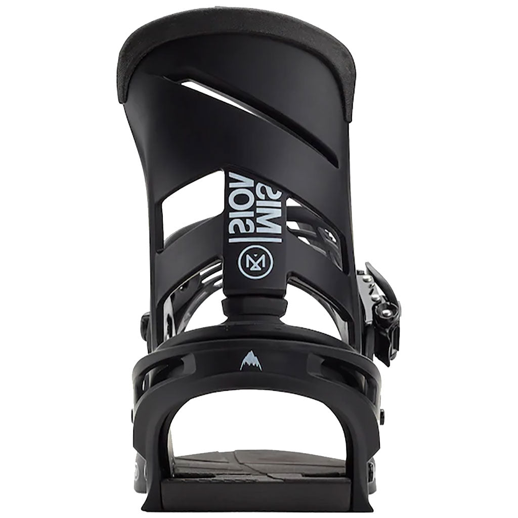 Burton 24/25 Mission Re:Flex Snowboard Bindings - Black | All-Mountain Performance for Men & Women | Perfect for Freestyle and Powder Riding