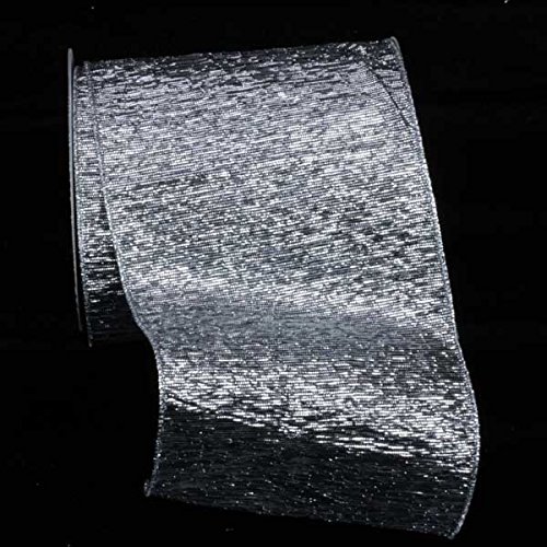 Antique Silver Wired Craft Ribbon 6