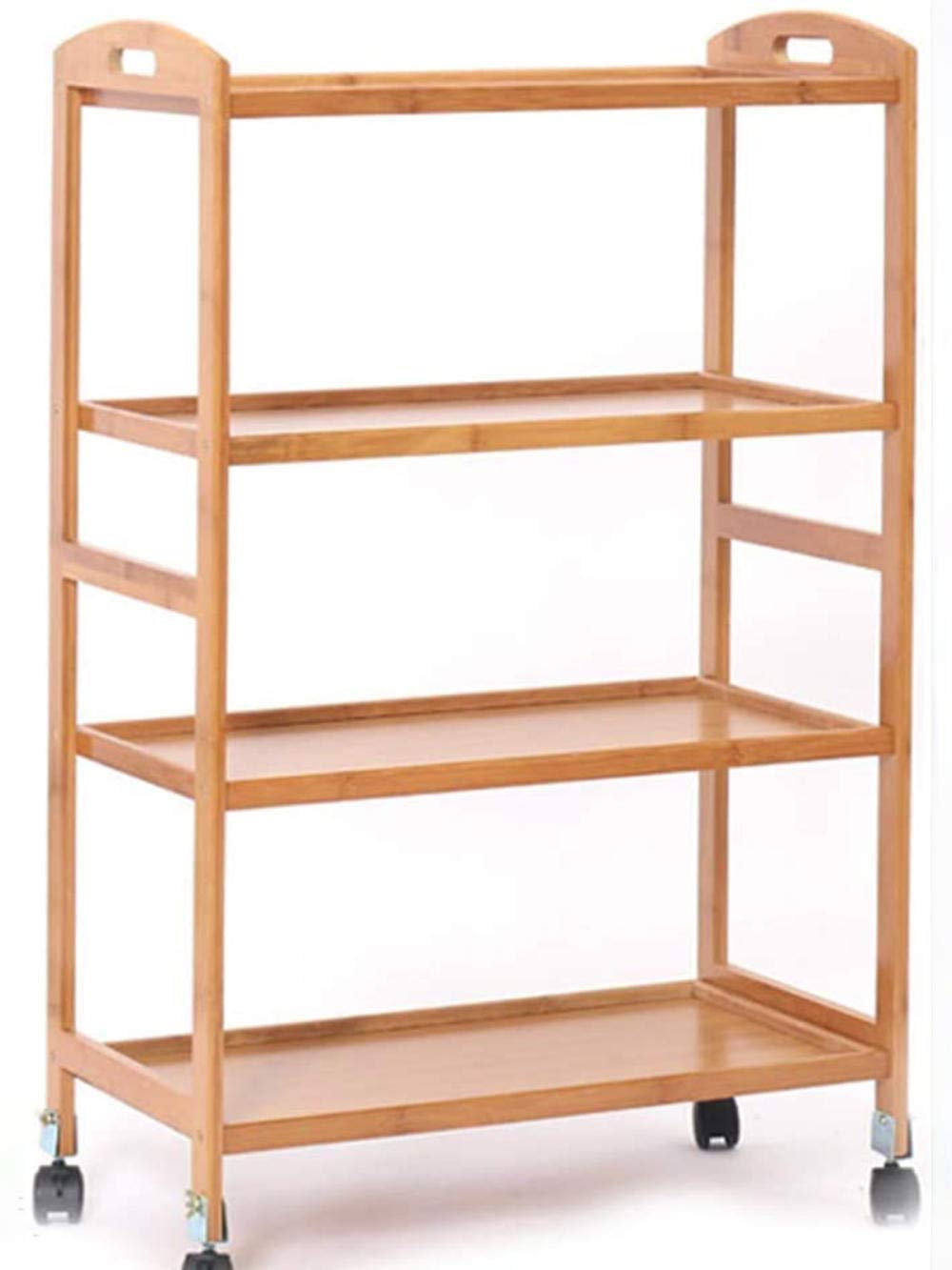 3-Tier Rolling Kitchen Cart with Storage - Mobile Serving Trolley for Catering, Living Room & Home Use - Brown Wooden Utility Cart for Dining, Entertaining & Food Display