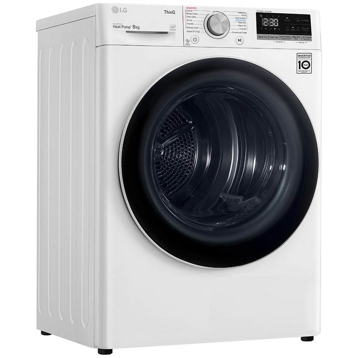 LG DVH5 08W 8kg Heat Pump Dryer with Inverter Control - Energy Efficient Laundry Solution for Homes & Apartments