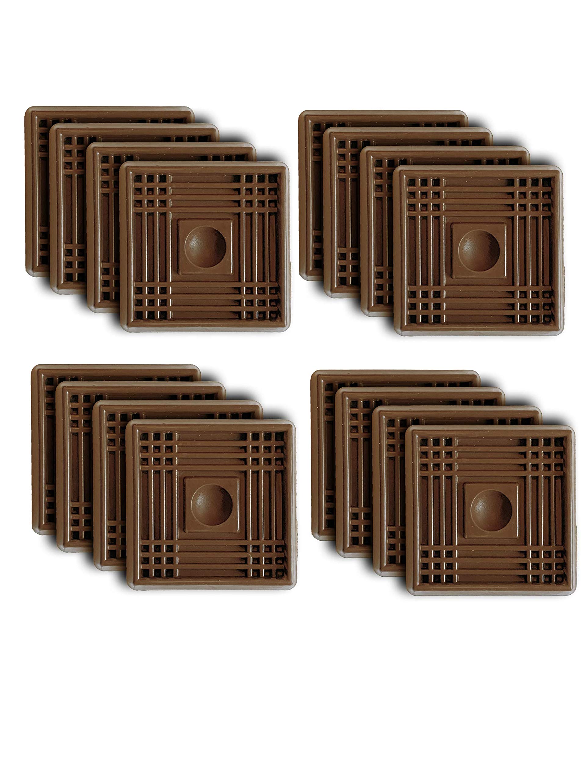 **Non-Slip Caster Cups (4 Pack, 16 Total) - Heavy Duty Furniture Floor Protectors for Hardwood, Carpet, Vinyl & Tile - Bed & Chair Stoppers - Perfect for Home, Office & Dorm Use**