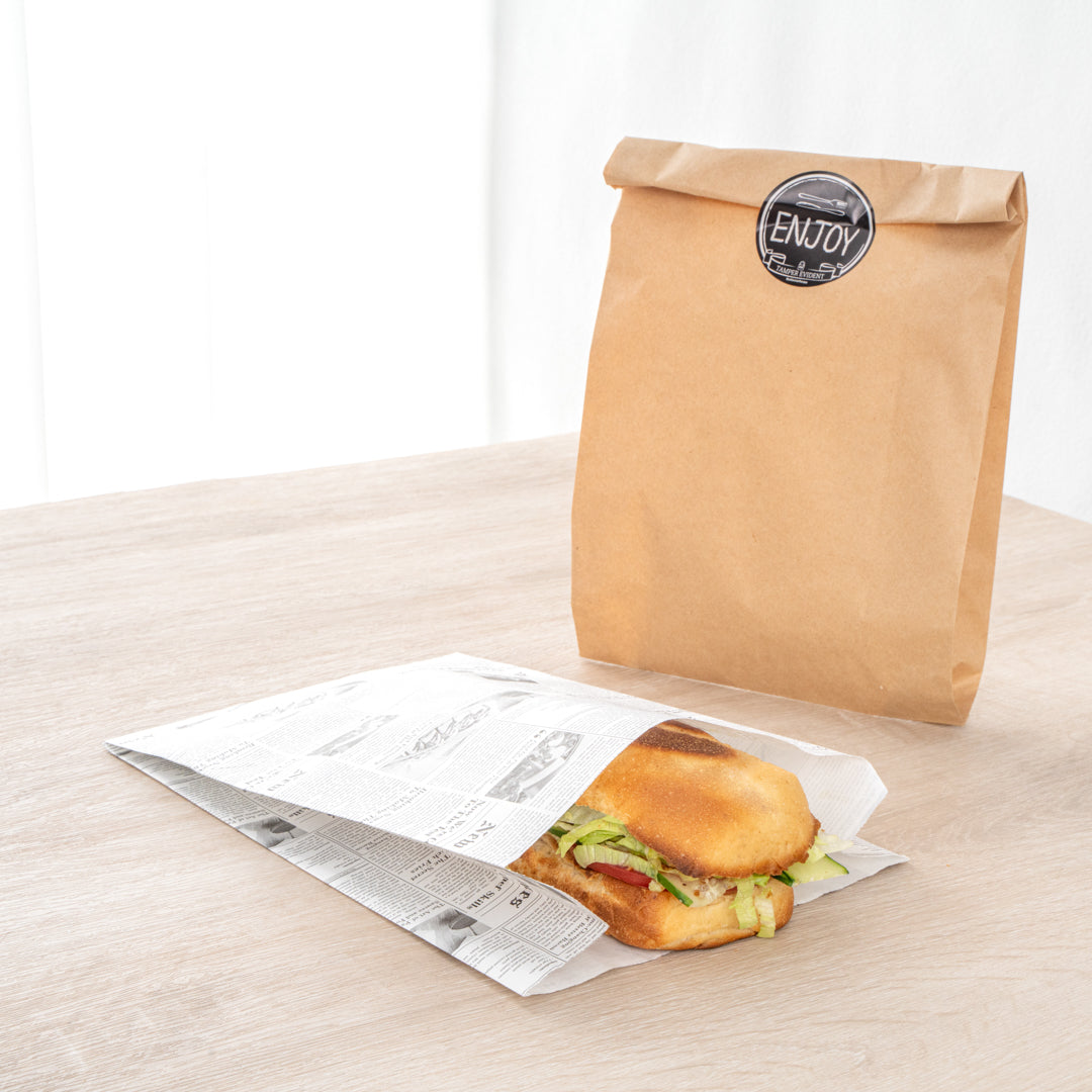 Eco-Friendly Newsprint Paper French Fry & Snack Bags - 7