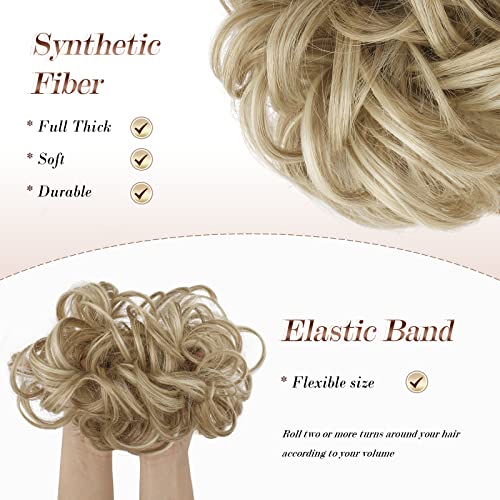 Large Curly Hair Bun Scrunchie Extension - Perfect for Ponytails, Updos & Everyday Hairstyles