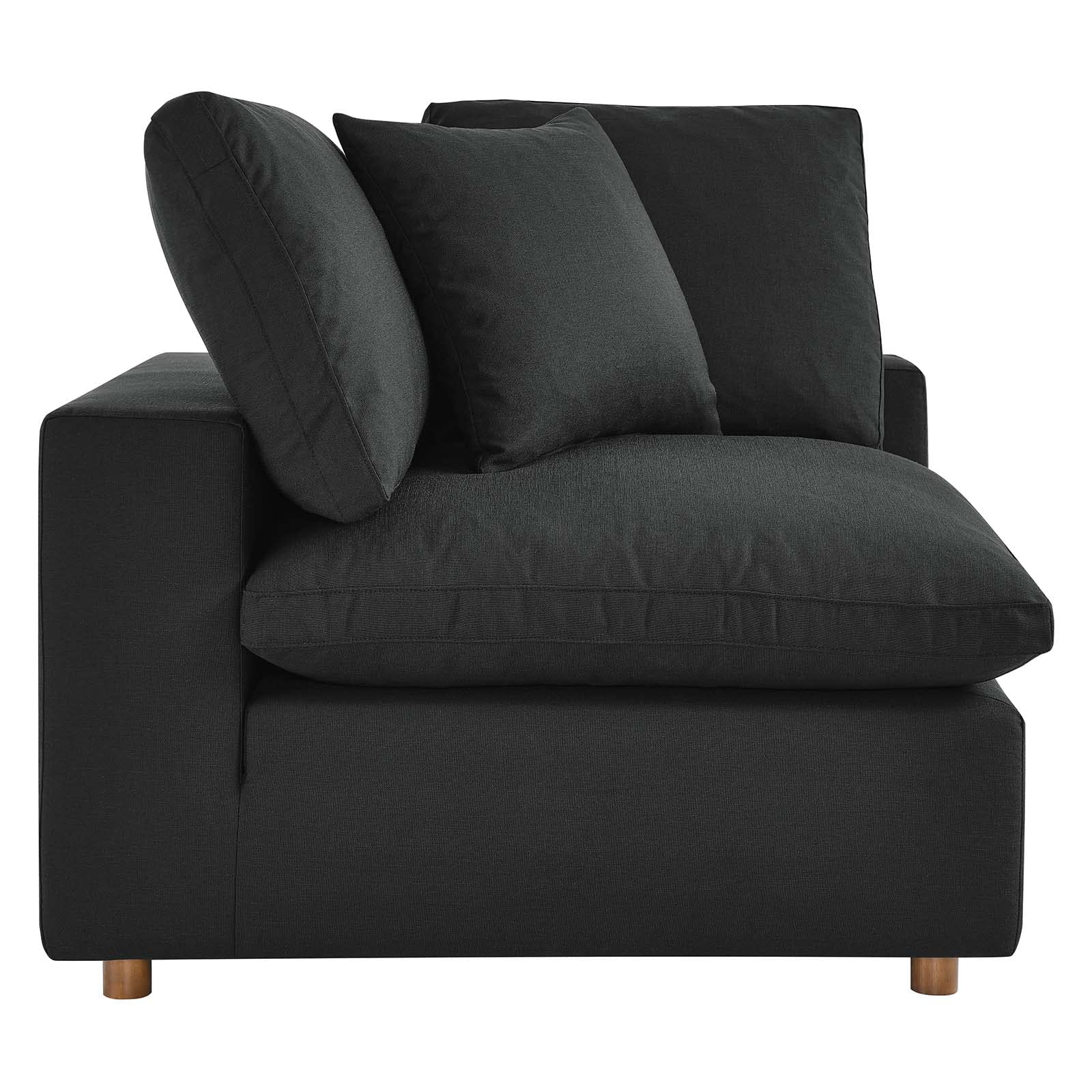 Modway Commix Down-Filled Overstuffed 8-Piece Sectional Sofa Set - Plush Upholstered Living Room Furniture for Large Spaces & Family Gatherings