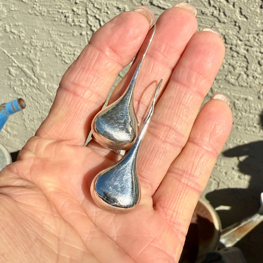 925 Sterling Silver Teardrop Pierced Earrings for Women - Hypoallergenic Dangle Drop Earrings for Everyday Wear & Special Occasions