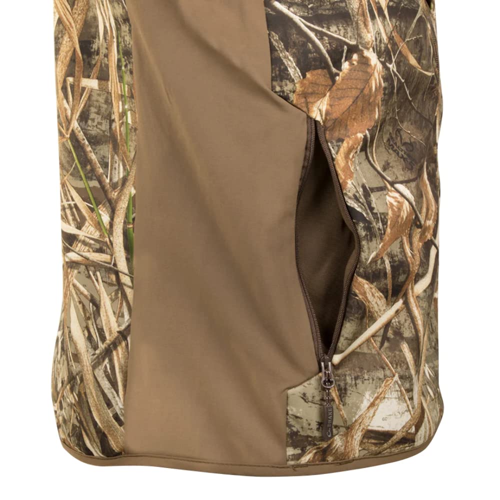 Drake Men's Windproof Tech Brown Vest - Lightweight Outdoor Jacket for Hiking, Camping & Travel - Size Large