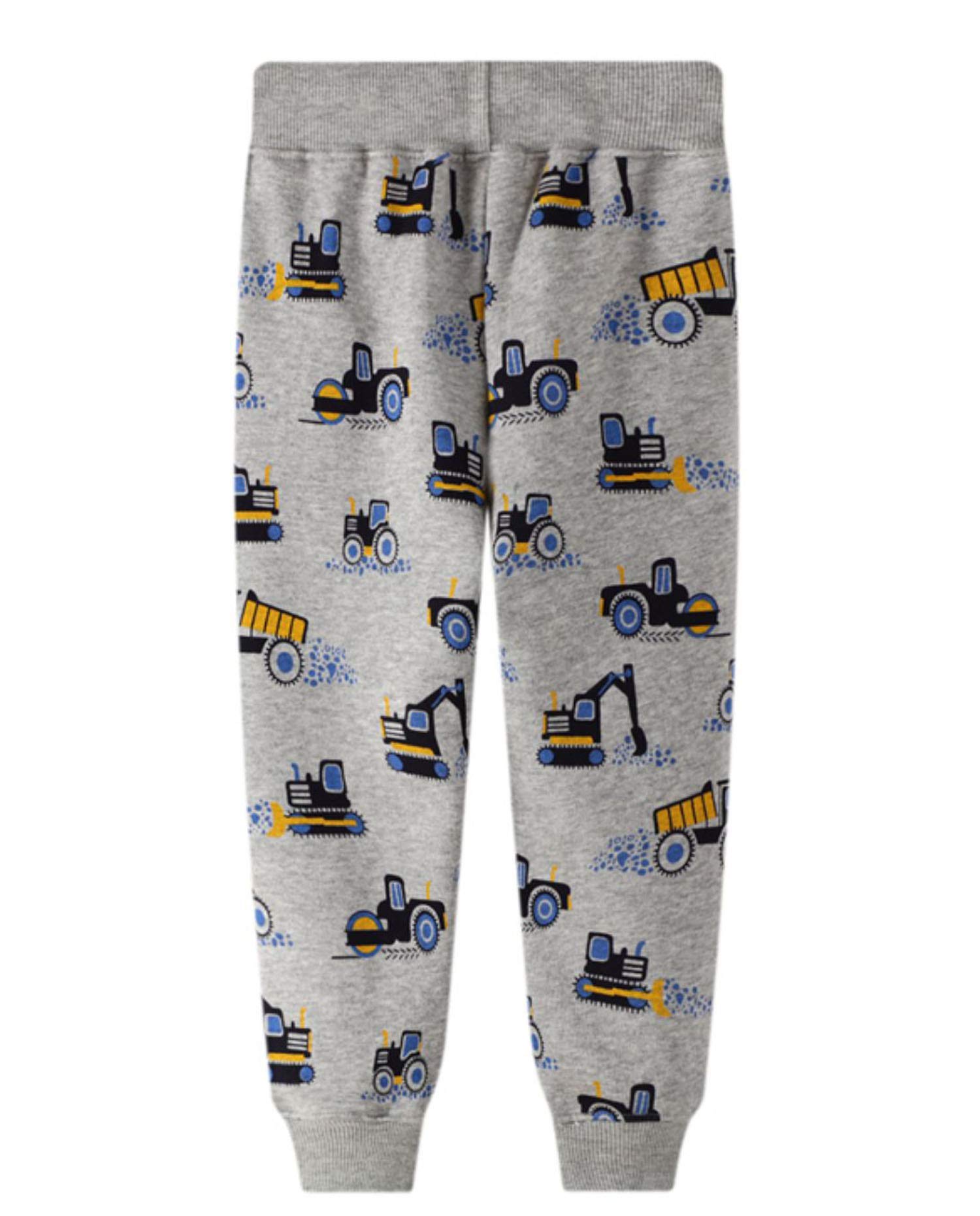 **Cute Cartoon Printed Boys' Elastic Knit Pants - Soft Cotton Casual Sweatpants for Toddlers - Perfect for Playtime & Everyday Wear**