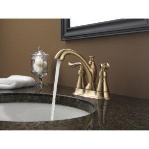 Delta Linden Centerset Bathroom Faucet - Brushed Nickel Finish, Diamond Seal Technology, Metal Drain Assembly - Perfect for Bathroom Sink & Vanity Upgrades (Model 2594-SSMPU-DST)