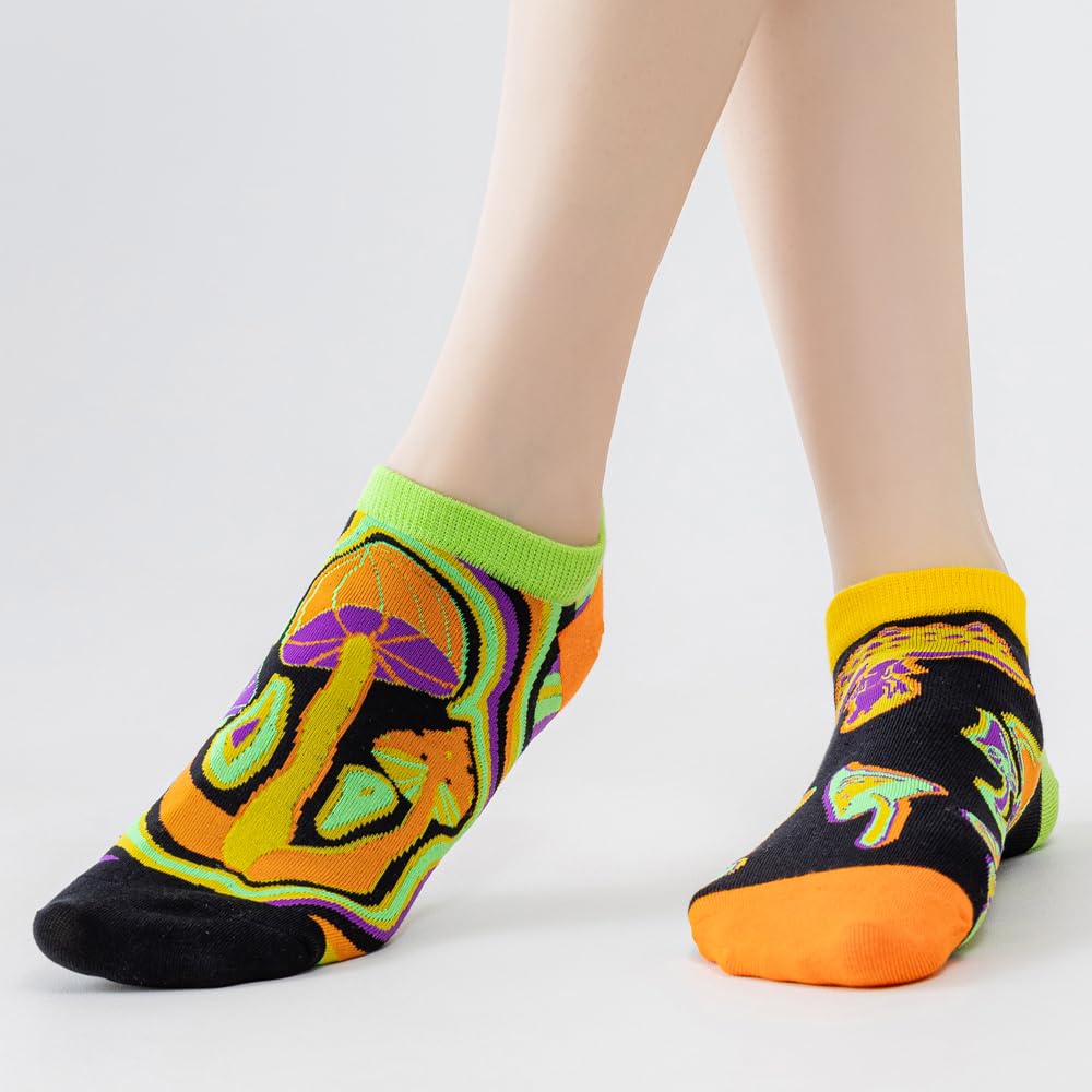 2 Pairs Cartoon Plant Food Pattern Cotton Ankle Socks for Women & Teens - Cute Comfortable Socks for Casual Wear, Gym, Home & Gifts
